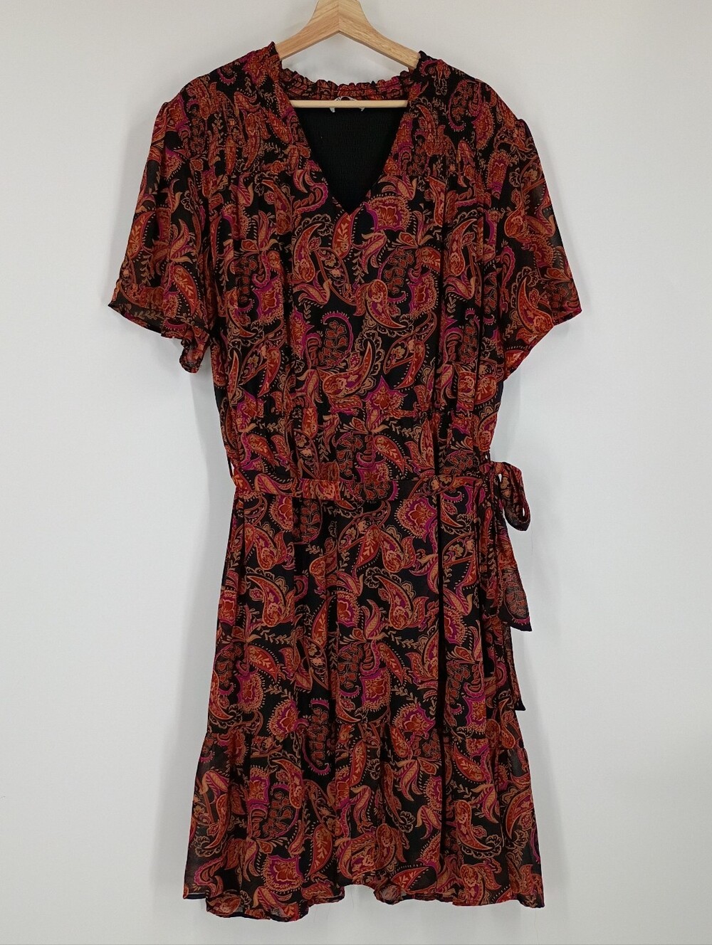 Devoted Smocked Paisley Chiffon Dress